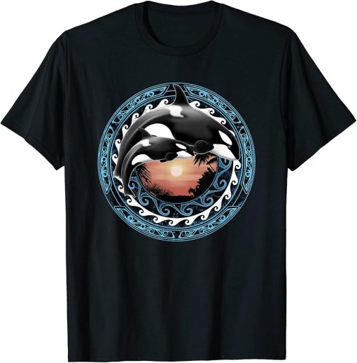 Orcas Polynesian Hawaiian Whale Cute Orca T-Shirt