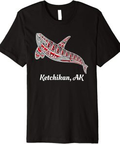 Native American Ketchikan, Alaska Upward Orca Killer Whale Premium T-Shirt